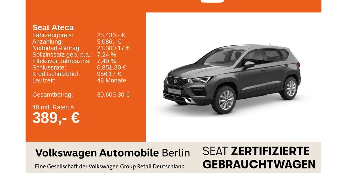 Seat Ateca 24.090 km 25.430 &euro; Berlin 13089