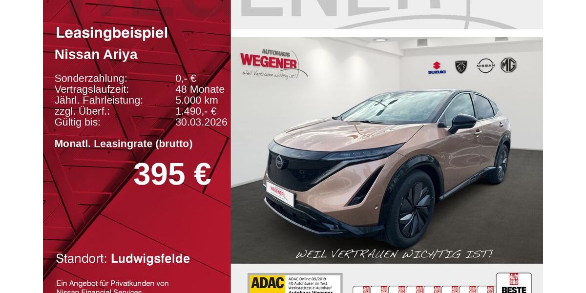 Nissan Ariya 21.942 km 38.490 &euro; Ludwigsfelde 14974