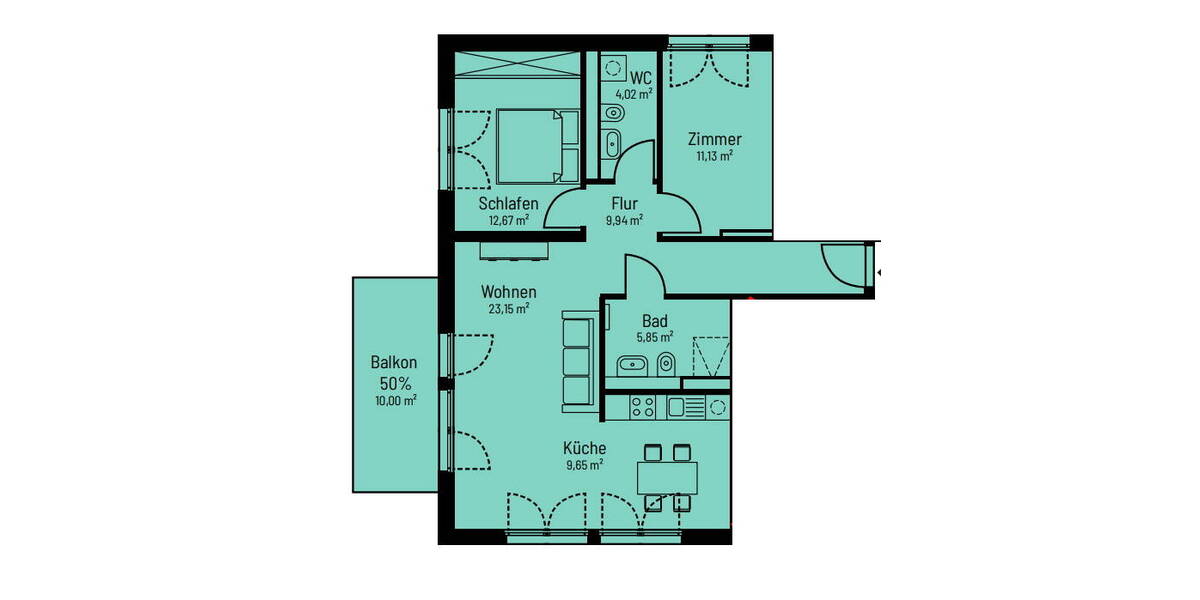 Etagenwohnung Berlin Köpenick - 3 Zimmer, 81 m&sup2;, 1.588&euro; | Angebot:25983326