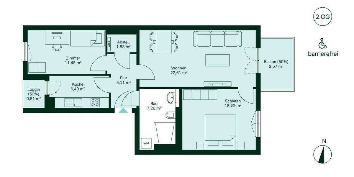 Etagenwohnung Berlin Lichtenrade - 3 Zimmer, 73 m&sup2;, 424.900&euro; | Angebot:25677734