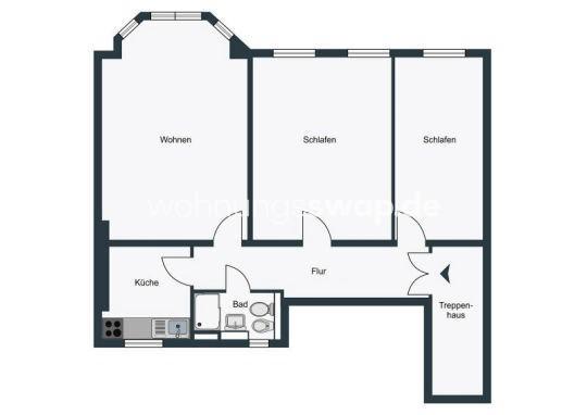 Etagenwohnung Berlin Friedrichshain-Kreuzberg - 3 Zimmer, 79 m&sup2;, 1.193&euro; | Angebot:26427446