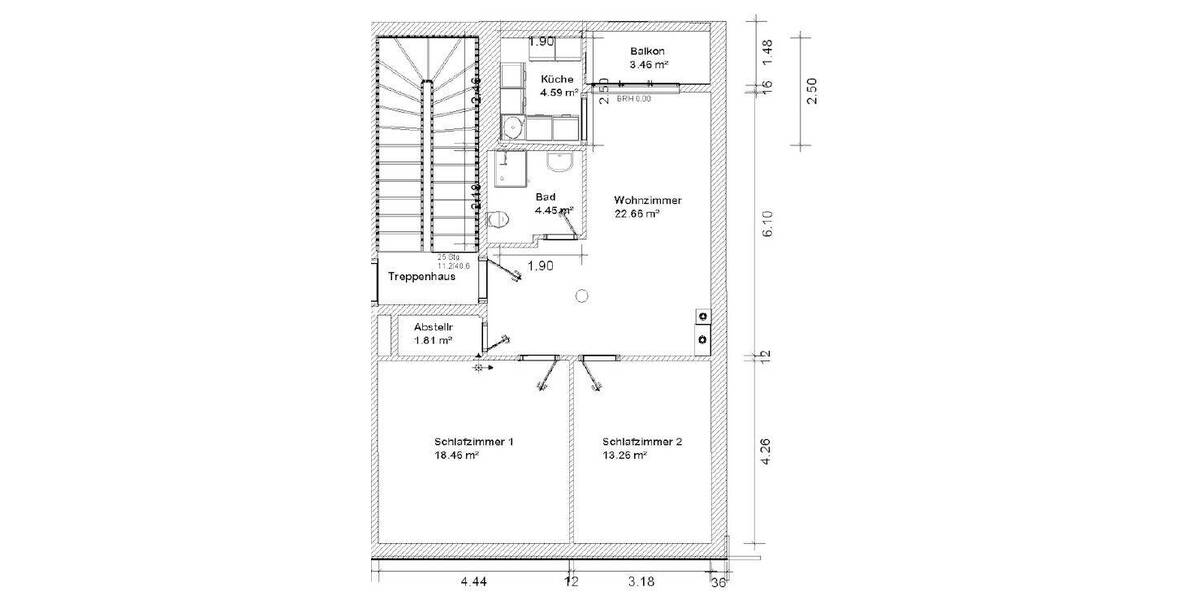 Etagenwohnung Berlin Spandau - 3 Zimmer, 72 m&sup2;, 795&euro; | Angebot:26528581