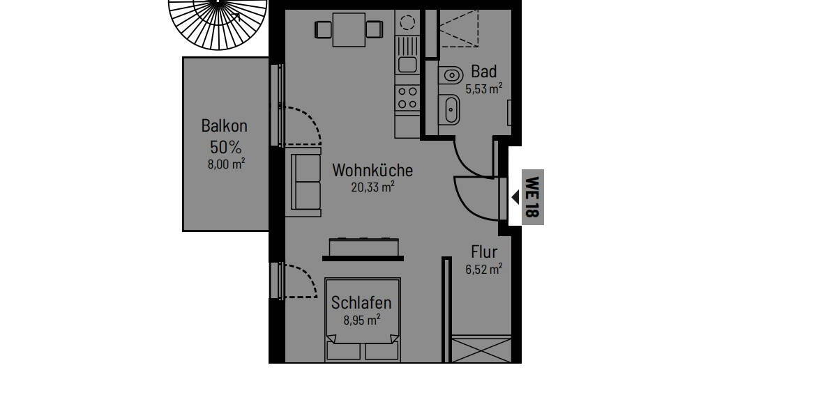 Etagenwohnung Berlin Köpenick - 1 Zimmer, 45 m&sup2;, 952&euro; | Angebot:26672228