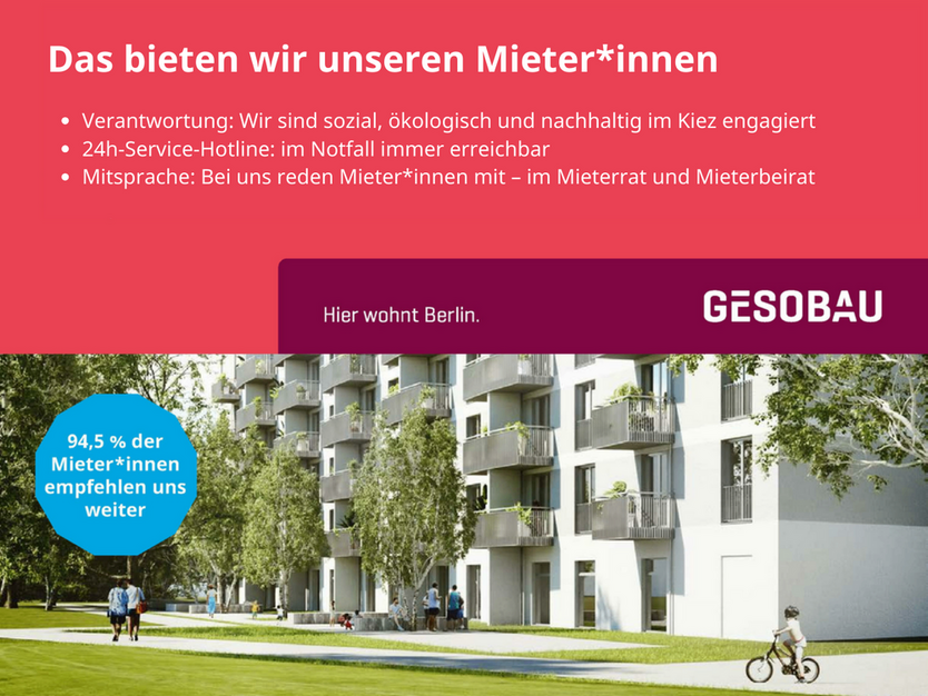 Wohnung zum Mieten in Berlin 352,53 € 40.25 m² 1 zimmer