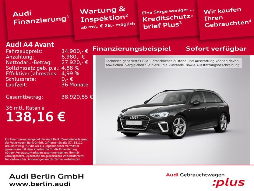 Audi A4 26.600 km 34.900 € Berlin 12489