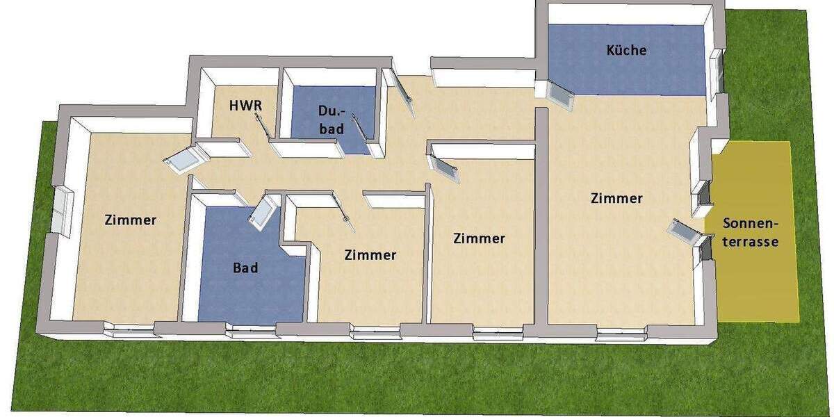 Terrassenwohnung Berlin Hermsdorf - 4 Zimmer, 100 m&sup2;, 740.000&euro; | Angebot:24833612