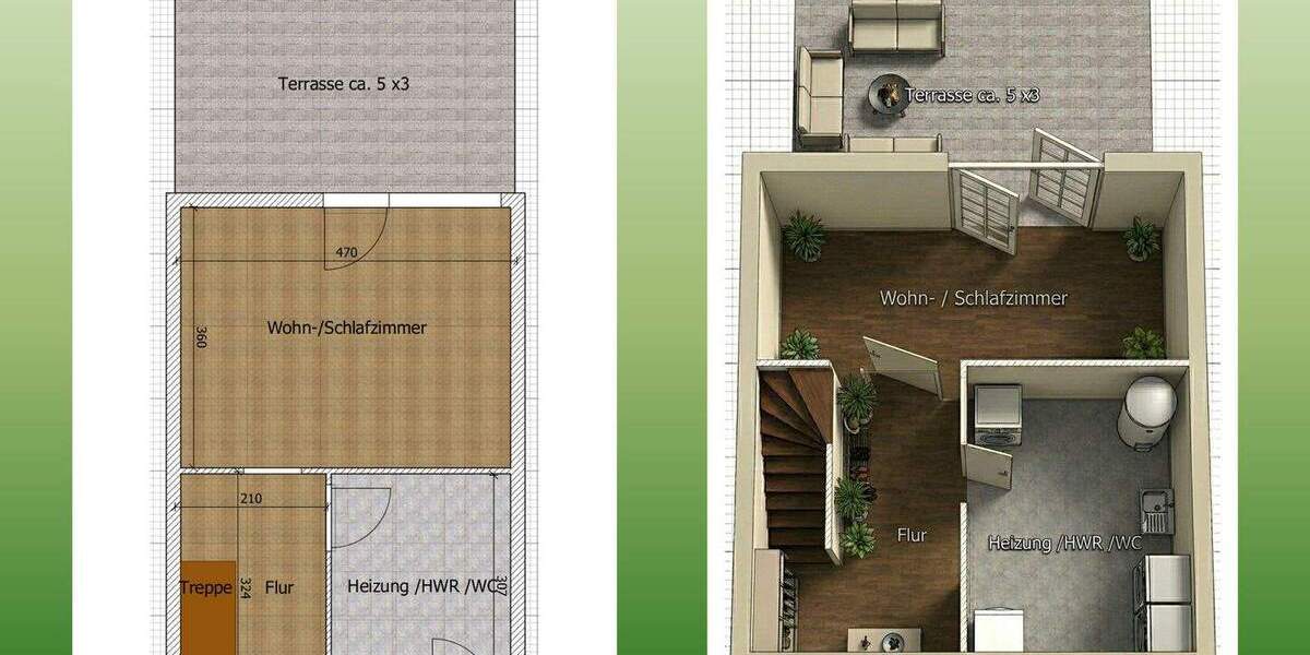 Reihenmittelhaus Berlin Wannsee - 3 Zimmer, 82 m&sup2;, 499.000&euro; | Angebot:25800155