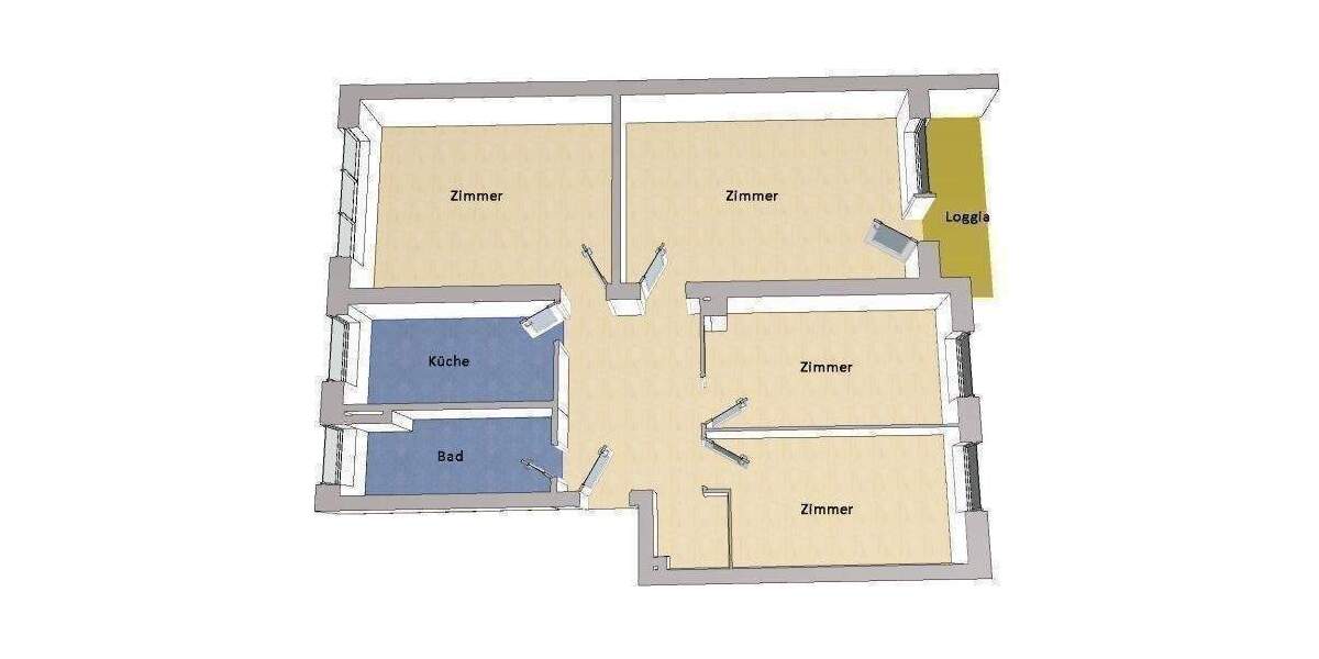 Etagenwohnung Berlin Reinickendorf - 4 Zimmer, 72 m&sup2;, 319.000&euro; | Angebot:25996040
