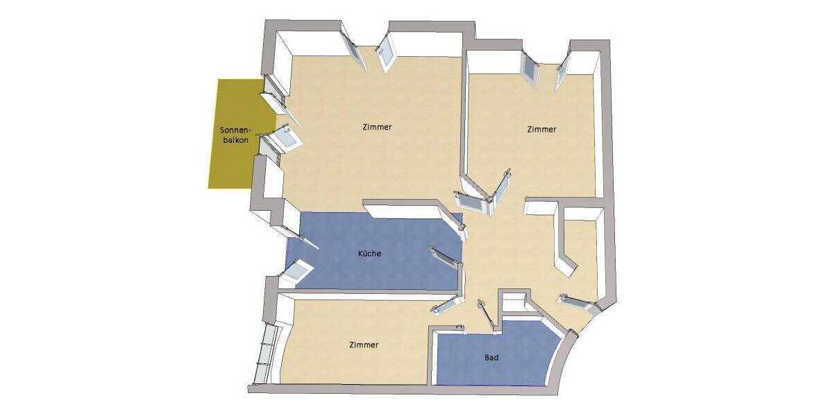 Etagenwohnung Berlin Rudow - 3 Zimmer, 78 m&sup2;, 329.000&euro; | Angebot:26417247