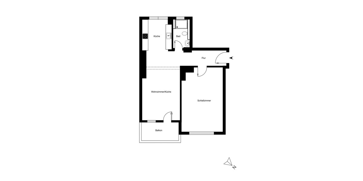 Etagenwohnung Berlin Borsigwalde - 4 Zimmer, 51 m&sup2;, 275.000&euro; | Angebot:26661999