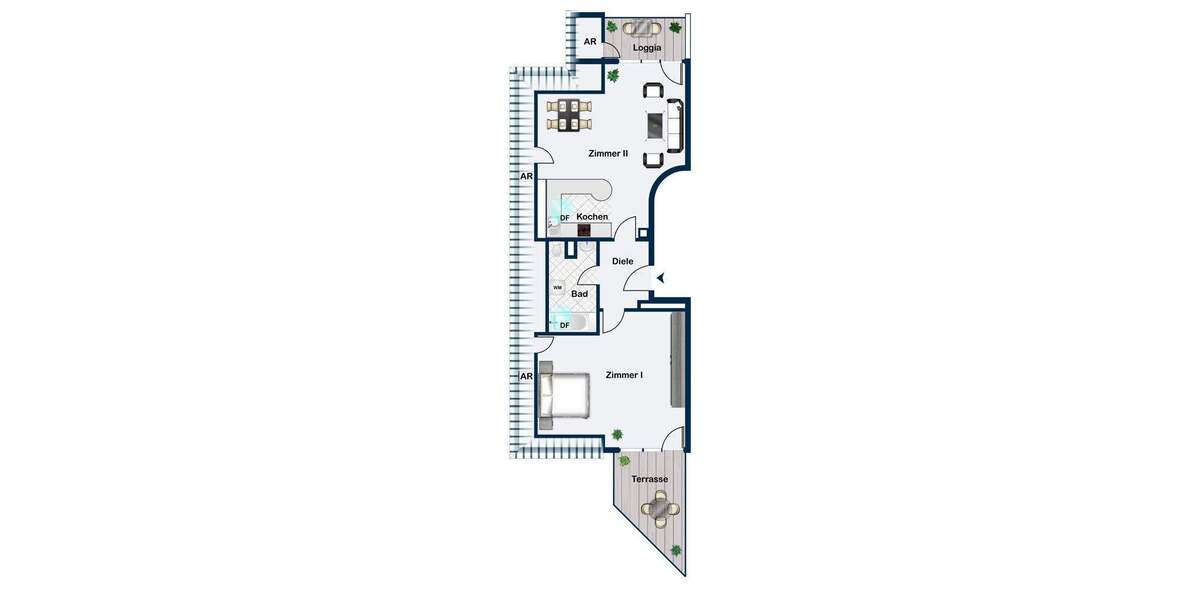 Etagenwohnung Berlin Lichtenrade - 2 Zimmer, 72 m&sup2;, 389.000&euro; | Angebot:25699161