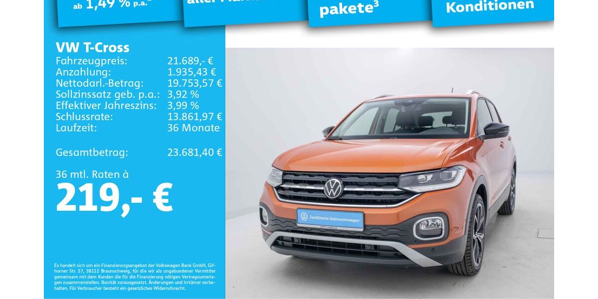 VW T-Cross 55.886 km 21.689 &euro; Berlin 13088