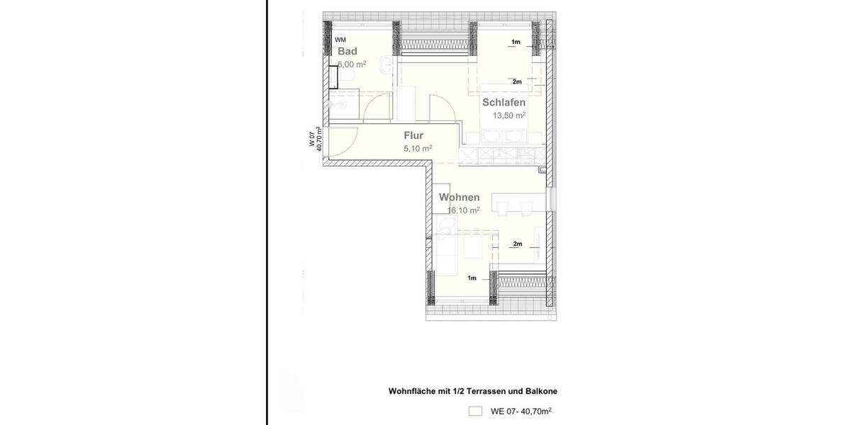 Etagenwohnung Berlin Westend - 2 Zimmer, 40 m&sup2;, 310.000&euro; | Angebot:26704229