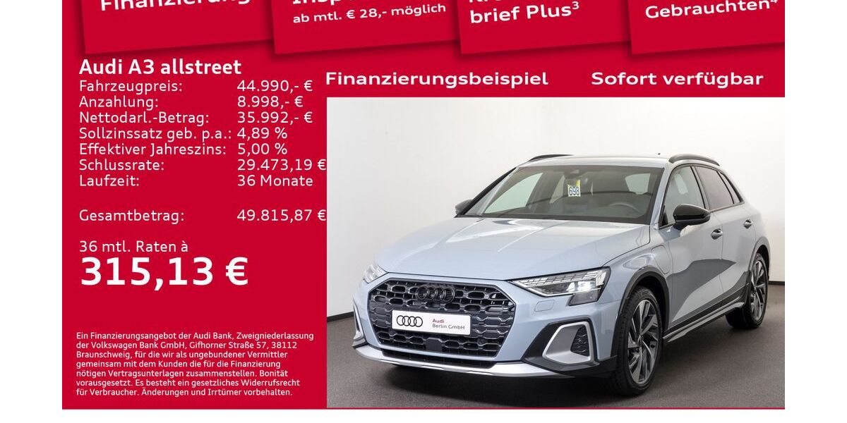 Audi A3 9.500 km 41.900 &euro; Berlin 12489