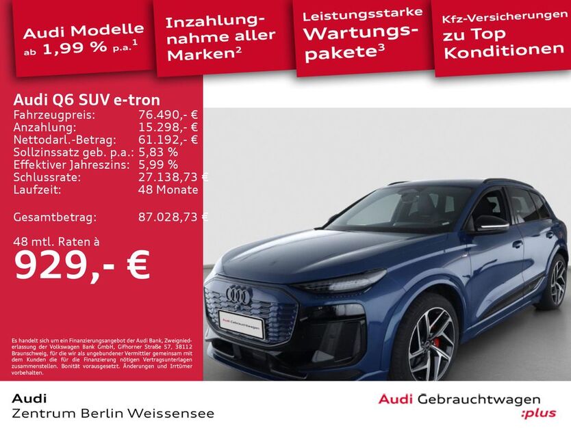 Audi Q6 e-tron 10.168 km 76.490 € Berlin 13088