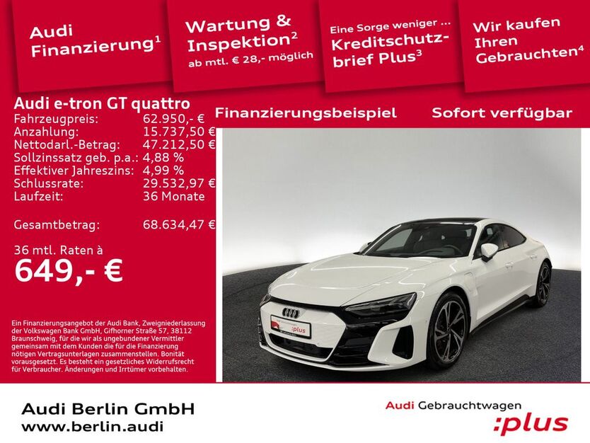 Audi e-tron GT 56.900 km 61.500 € Berlin 10587