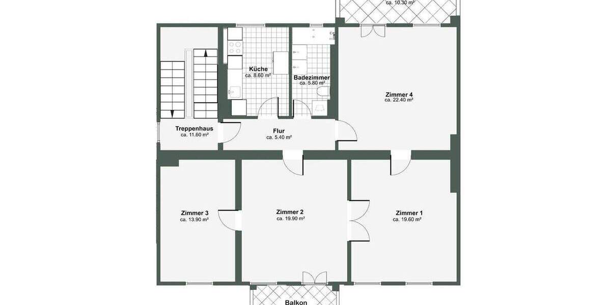 Etagenwohnung Berlin / Niederschönhausen Niederschönhausen - 4 Zimmer, 99 m&sup2;, 595.000&euro; | Angebot:25740062