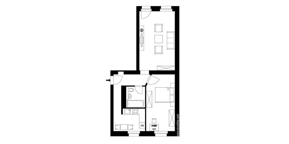 Etagenwohnung Berlin Neukölln - 2 Zimmer, 60 m&sup2;, 299.900&euro; | Angebot:26703294