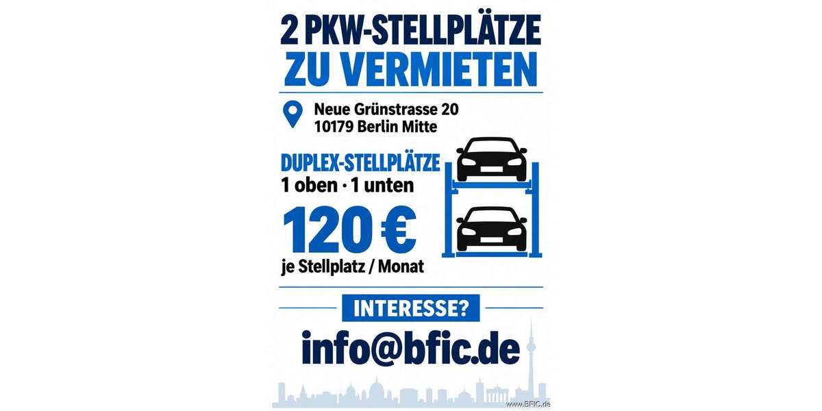 Garagen / Stellplätze Berlin Mitte Mitte - 120&euro; | Angebot:27715704