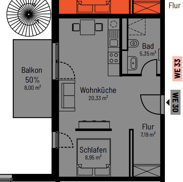 Etagenwohnung Berlin Köpenick - 1 Zimmer, 45 m&sup2;, 952&euro; | Angebot:25983325