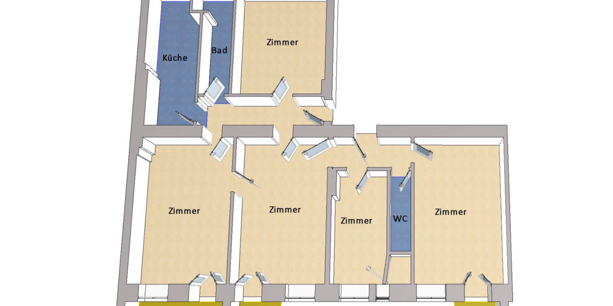 Etagenwohnung Berlin Reinickendorf - 5 Zimmer, 128 m&sup2;, 2.000&euro; | Angebot:25865423