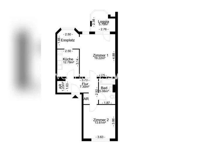 Etagenwohnung Berlin Gesundbrunnen - 2 Zimmer, 67 m&sup2;, 500&euro; | Angebot:25934369