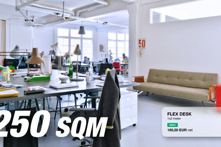 Desks in a light flooded coworking space - Kreuzberg - All-in-Miete zimmer