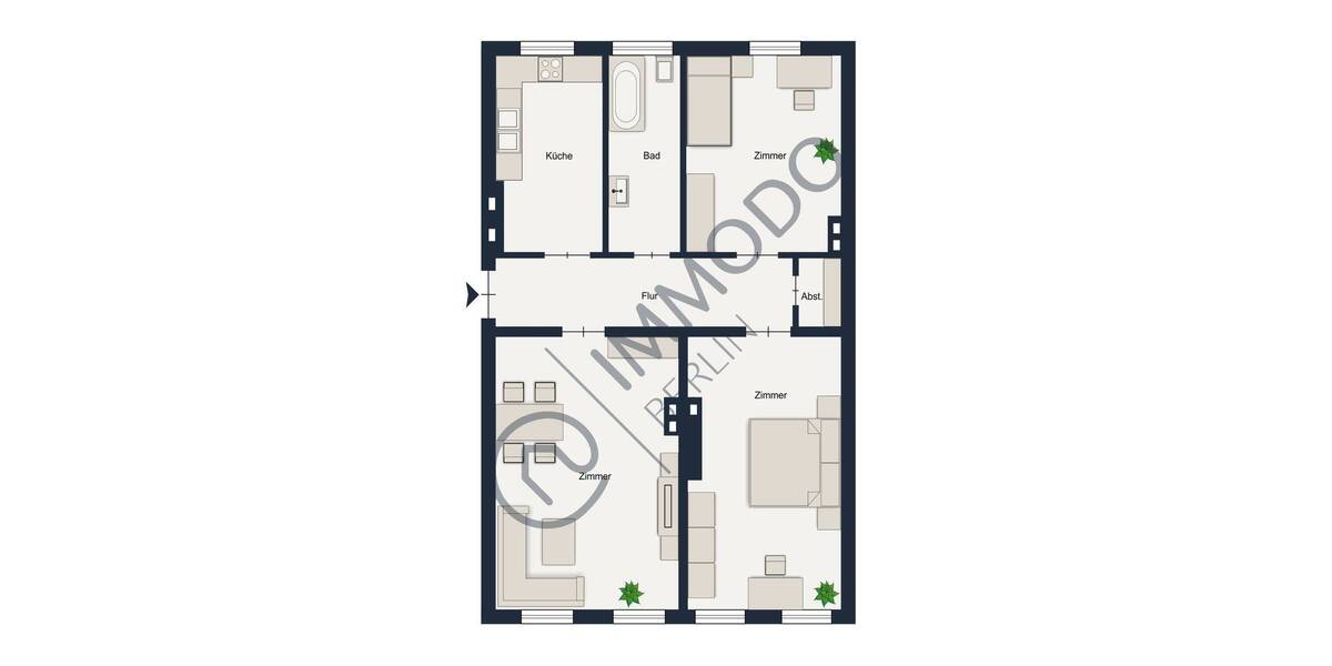 Etagenwohnung Berlin Reinickendorf - 3 Zimmer, 85 m&sup2;, 319.000&euro; | Angebot:26292774