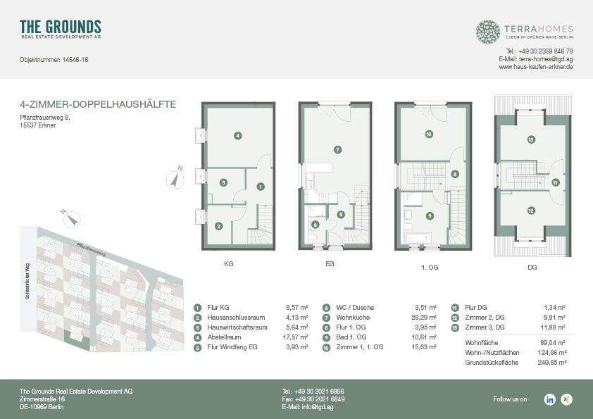 Doppelhaushälfte Erkner Hohenbinde - 4 Zimmer, 125 m&sup2;, 1.950&euro; | Angebot:25710124
