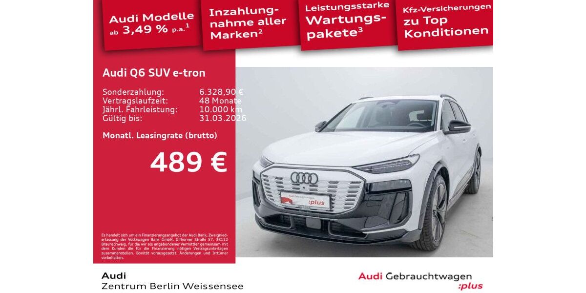 Audi Q6 e-tron 8.929 km 58.489 &euro; Berlin 13088