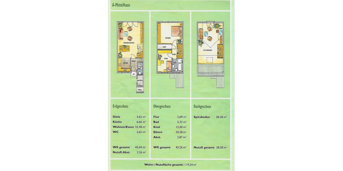 Reihenhaus Hennigsdorf - 5 Zimmer, 119 m&sup2;, 549.000&euro; | Angebot:24653548