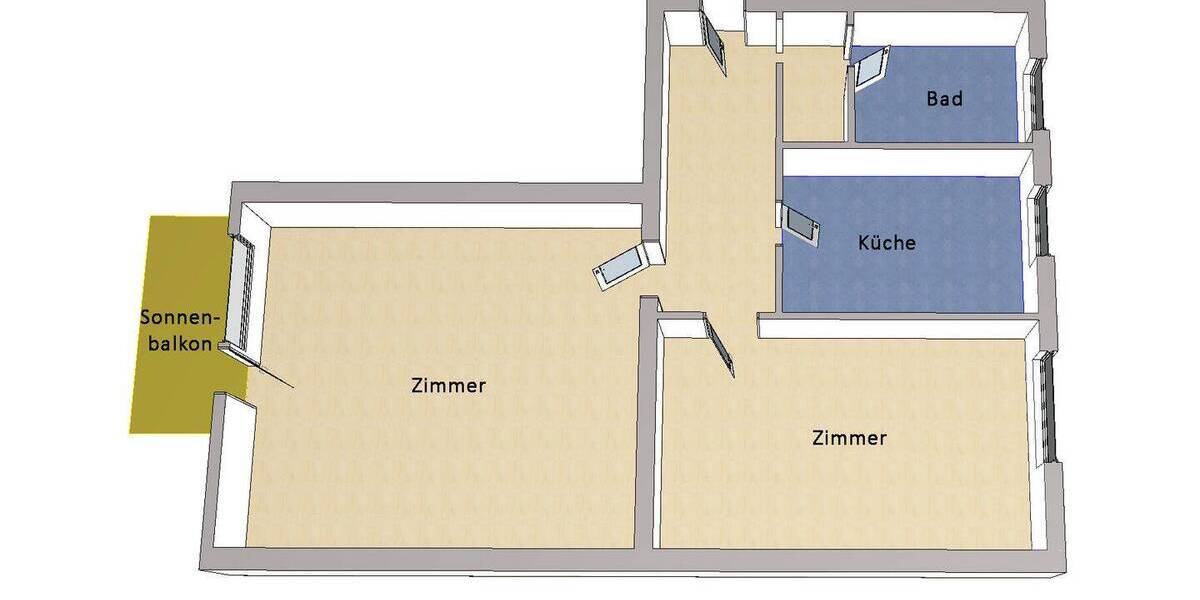 Etagenwohnung Berlin Staaken - 2 Zimmer, 64 m&sup2;, 249.000&euro; | Angebot:26824599