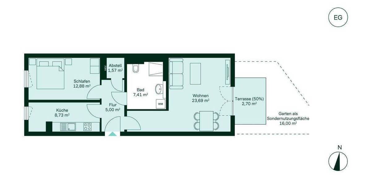 Etagenwohnung Berlin Lichtenrade - 2 Zimmer, 62 m&sup2;, 344.900&euro; | Angebot:26804457