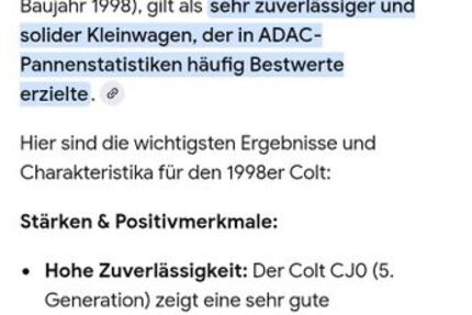 Mitsubishi Colt 129.000 km 1.990 &euro; BERLIN 12305