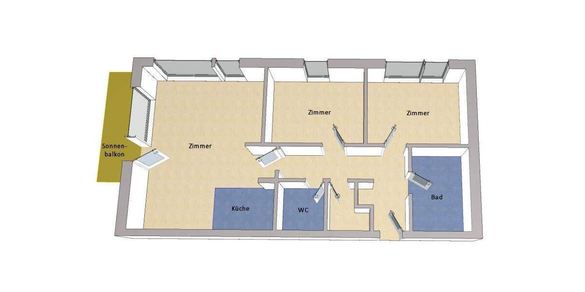 Etagenwohnung Potsdam Bornstedter Feld - 3 Zimmer, 82 m&sup2;, 560.000&euro; | Angebot:24497641