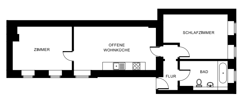 Etagenwohnung Berlin Kreuzberg - 3 Zimmer, 67 m&sup2;, 279.900&euro; | Angebot:25778613