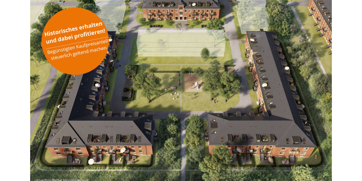 Etagenwohnung Potsdam Krampnitz - 1 Zimmer, 43 m&sup2;, 355.000&euro; | Angebot:20651959