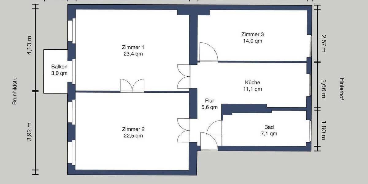 Etagenwohnung Berlin Alt-Hohenschönhausen - 3 Zimmer, 85 m&sup2;, 498.000&euro; | Angebot:26542461