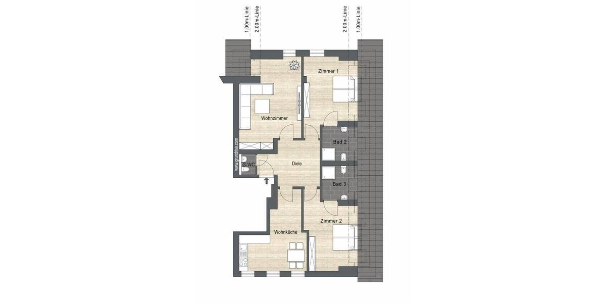 Etagenwohnung Berlin Biesdorf - 3 Zimmer, 101 m&sup2;, 495.000&euro; | Angebot:23947364