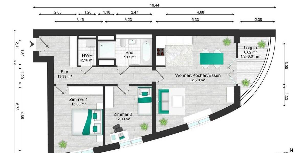 Etagenwohnung Berlin Spandau - 3 Zimmer, 85 m&sup2;, 500.000&euro; | Angebot:25756243