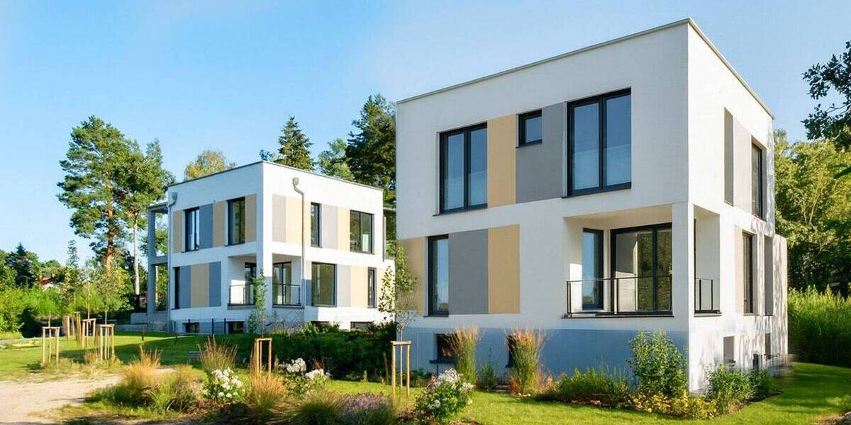 Architektonischer Hingucker: Neubau Wohnung (EG) im lichtdurchfluteten CUBE von Birkenwerder 3 zimmer