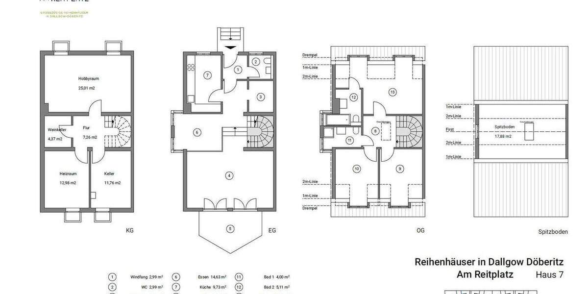 Reihenendhaus Dallgow-Döberitz Dallgow - 4 Zimmer, 117 m&sup2;, 495.000&euro; | Angebot:24513956