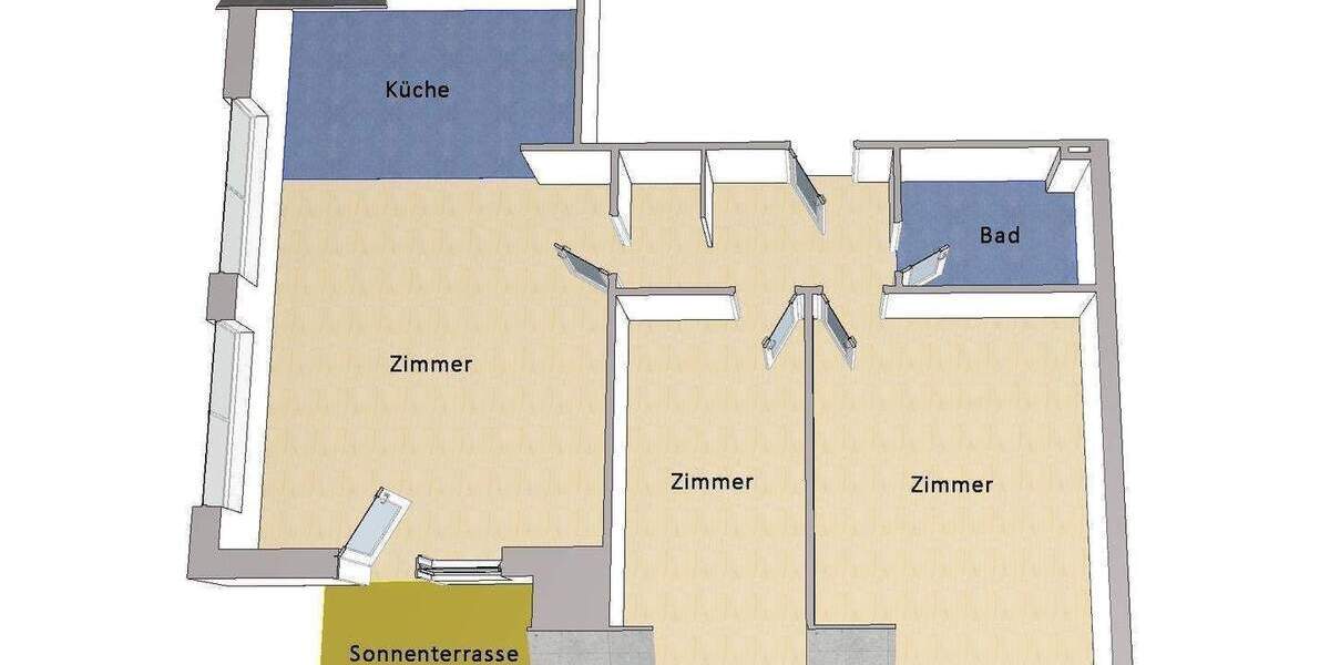Etagenwohnung Berlin Reinickendorf - 3 Zimmer, 79 m&sup2;, 250.000&euro; | Angebot:24874381