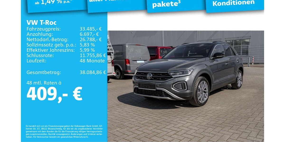 VW T-Roc 9.000 km 32.889 &euro; Berlin 13088