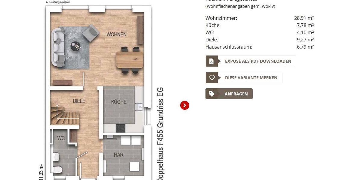 Doppelhaushälfte Ahrensfelde - 5 Zimmer, 158 m&sup2;, 2.350&euro; | Angebot:26126339