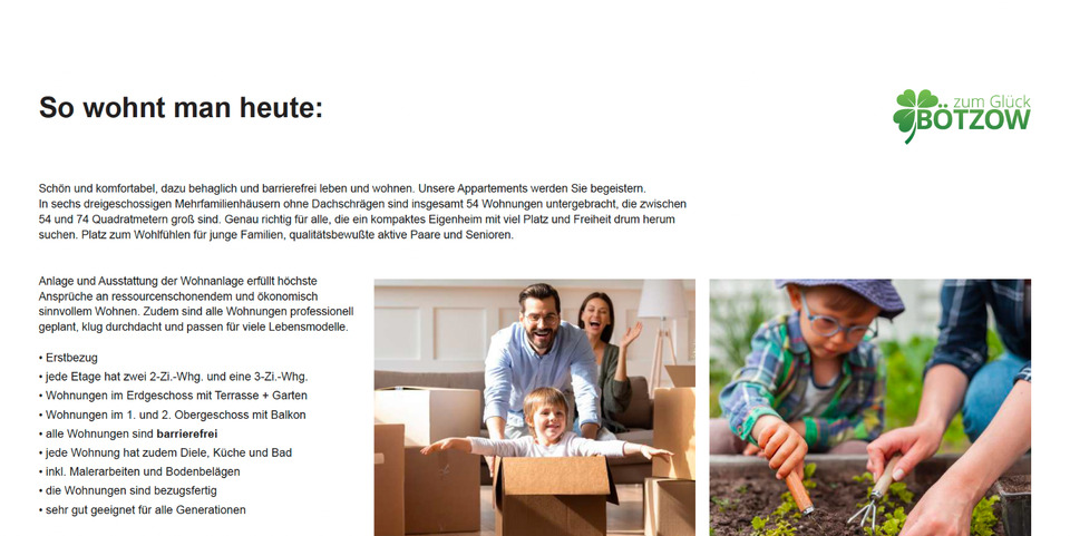 Etagenwohnung Velten - 2 Zimmer, 54 m&sup2;, 800&euro; | Angebot:24617882