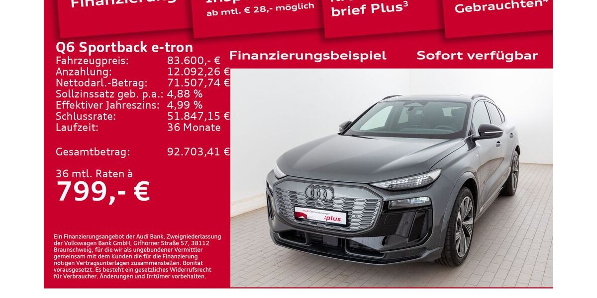 Audi Q6 e-tron 6.001 km 83.600 € Berlin 12489