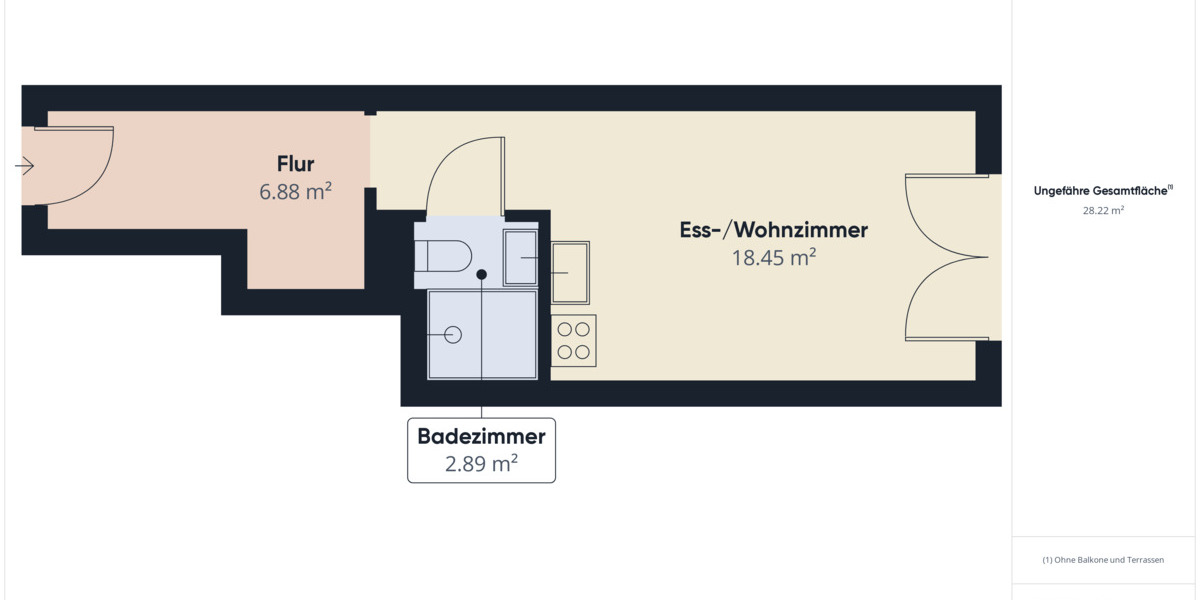 DIE ZIMMEREI | Zentral in Mitte: Möblierte 1-Zimmer-Wohnung ideal für Berufseinsteigende | Maxi Bude 1 zimmer