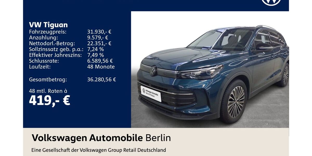 VW Tiguan 16.500 km 31.930 &euro; Berlin 10587